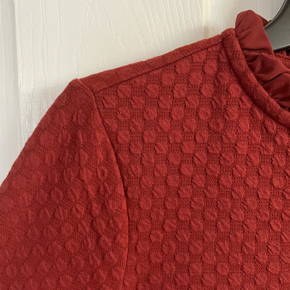 Elle Ruffle Neck Layered Sweatshirt - Picture 6 of 13